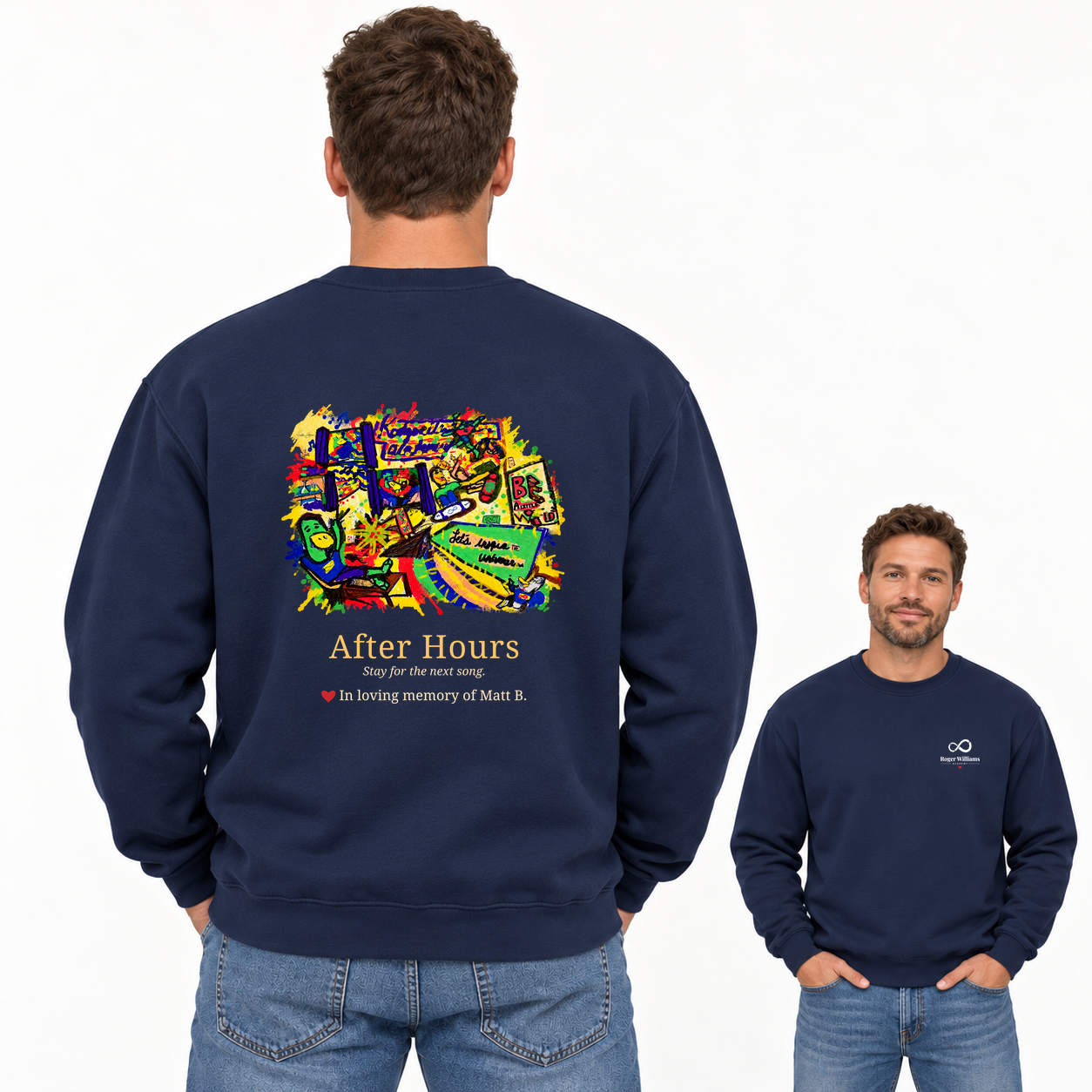 After Hours - Matt B. Limited Edition Crewneck · True Navy · back