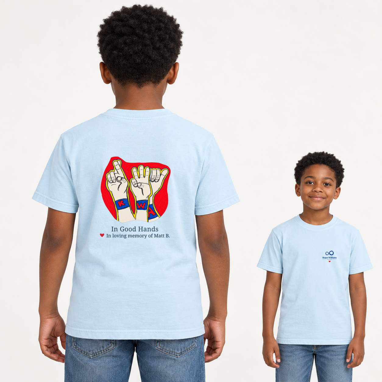 In Good Hands - Matt B. Limited Edition Youth Tee · Chambray · back